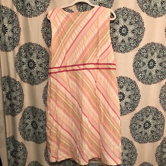 Paraphrase Pink Striped Sleeveless Dress - Picture 6 of 6